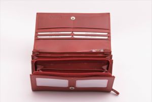 Dámska kožená peňaženka červená farba