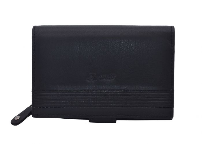 Dámska kožená peňaženka čierna