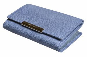 Dámska kožená modrá peňaženka strednej veľkosti
