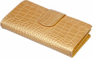 Dámska kožená peňaženka zlatá farba - Veľká Peňaženka