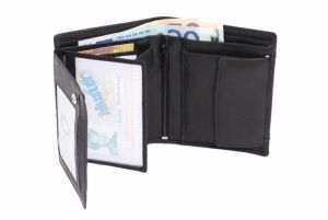 Pánska kožená peňaženka čierna farba