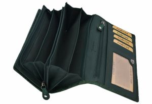 Dámska kožená peňaženka zelená