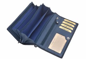 Dámska kožená peňaženka modrá