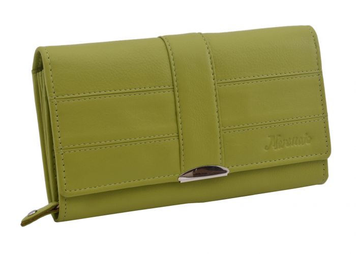 Dámska kožená peňaženka zelená farba