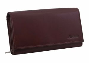Dámska kožená peňaženka bordó farba