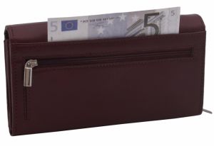 Dámska kožená peňaženka bordó farba