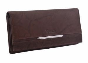 Dámska kožená peňaženka - hnedá 