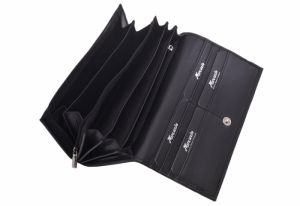Dámska kožená peňaženka - čierna