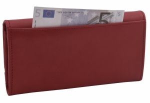Dámska kožená peňaženka - červená