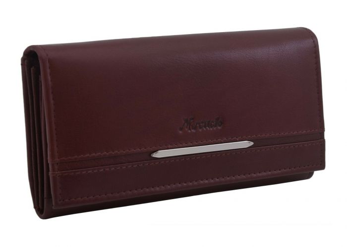 Dámska kožená peňaženka - bordó farba