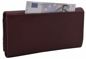 Dámska kožená peňaženka - bordó farba